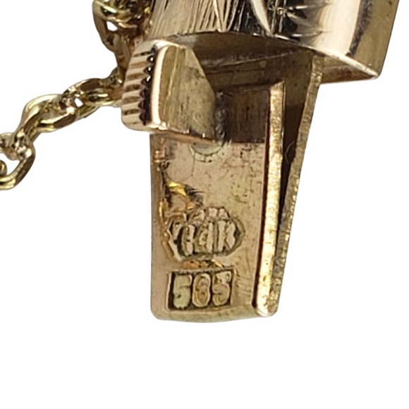 14 Karat Yellow Gold and Lapis Lazuli Bangle Bracelet #21343 - Picture 6 of 8